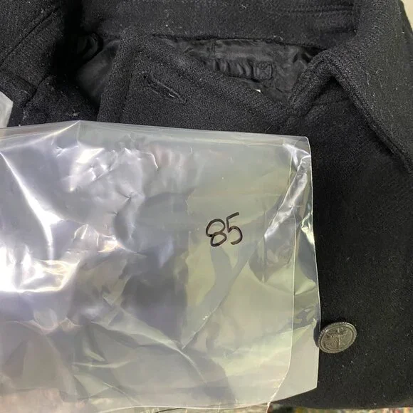 Ralph Lauren Denim & Supply Women's Cropped Black Peacoat Size Large/XLarge - Picture 8 of 10